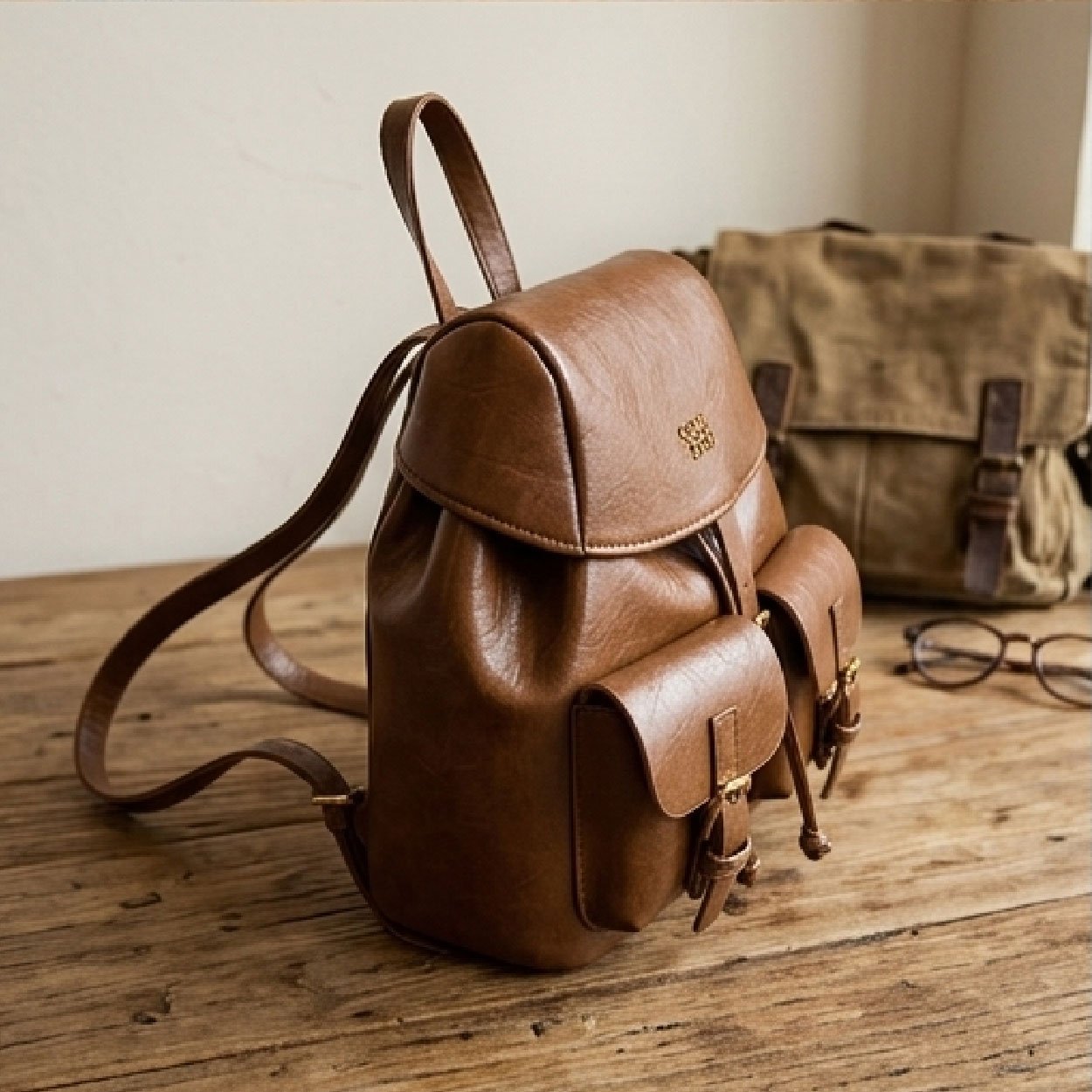 01-09 Urban Explorer Mini Backpack-Classic Brown - Image 1