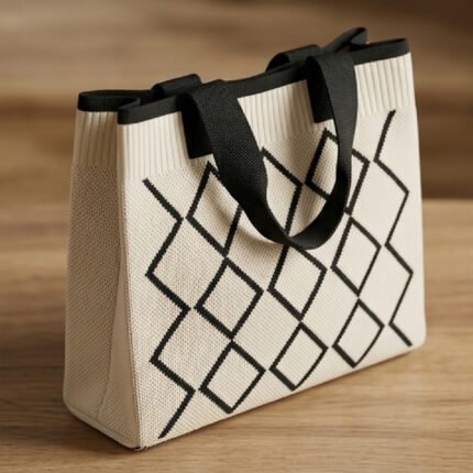 Geometric Knit Tote