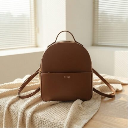 Essential Minimalist Daily Backpack-Warm Saddle Brown