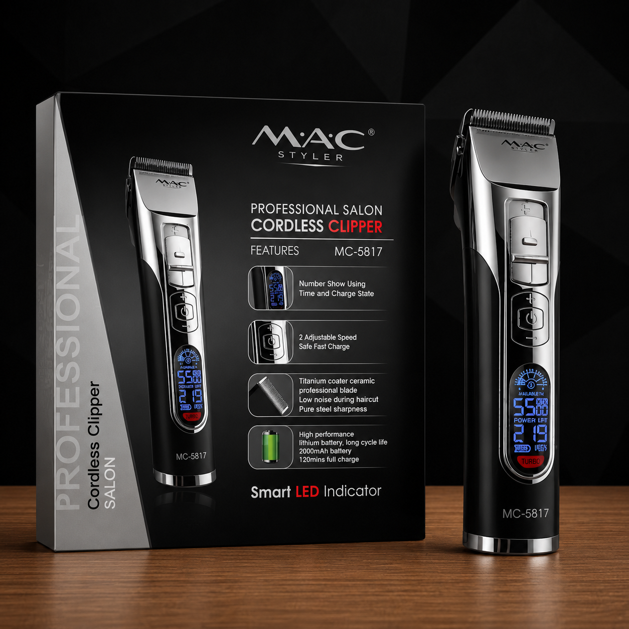 ChatGPT Image Jul 18, 2026, 03_21_33 PM MAC Styler MC-5817 Professional Cordless Titanium Hair Clipper - Image 1